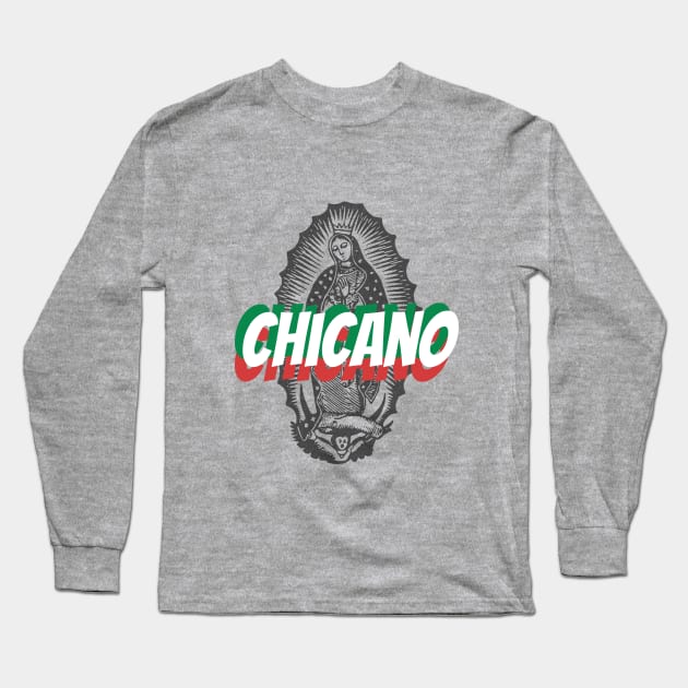 Chicano Urban Wear Long Sleeve T-Shirt by TianquiztliCreations